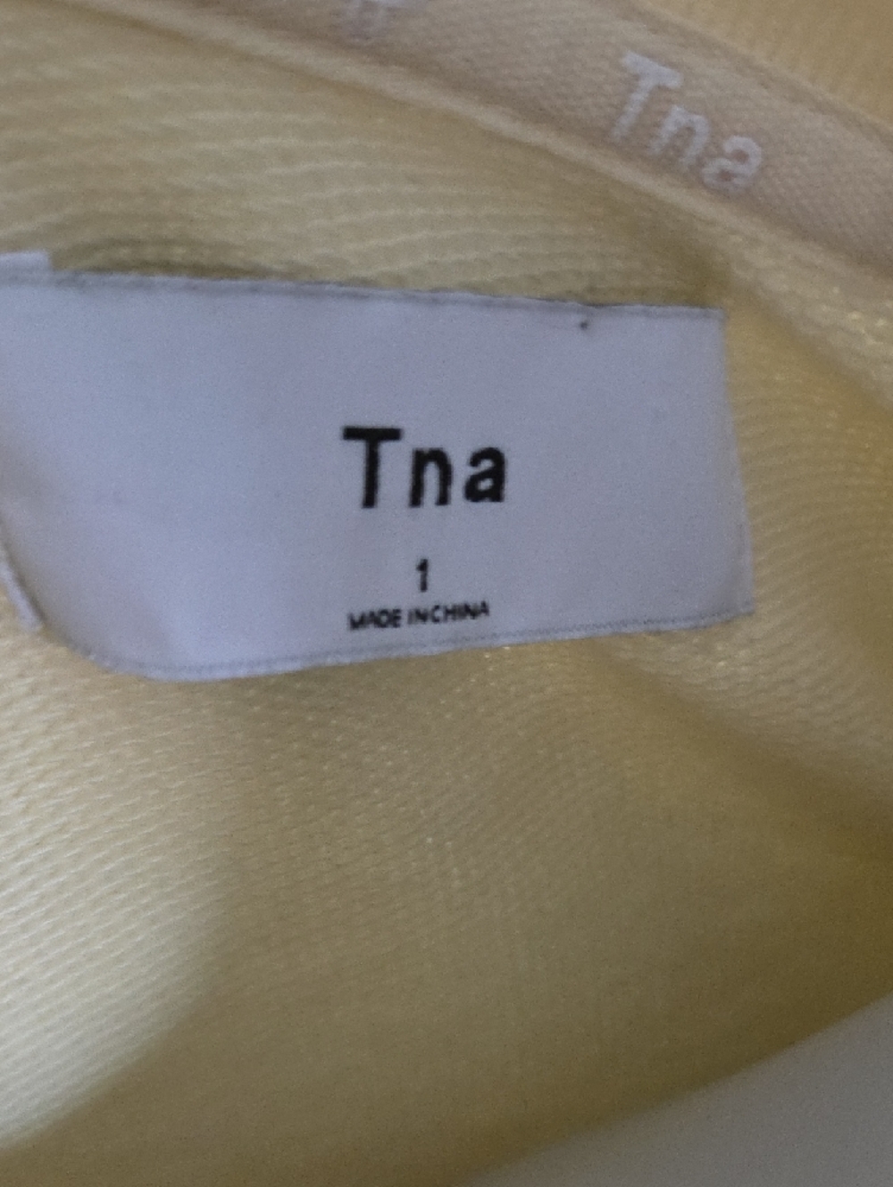 Nearly New TNA Lemon Custard Crewneck Sweatshirt - Picture 2 of 9